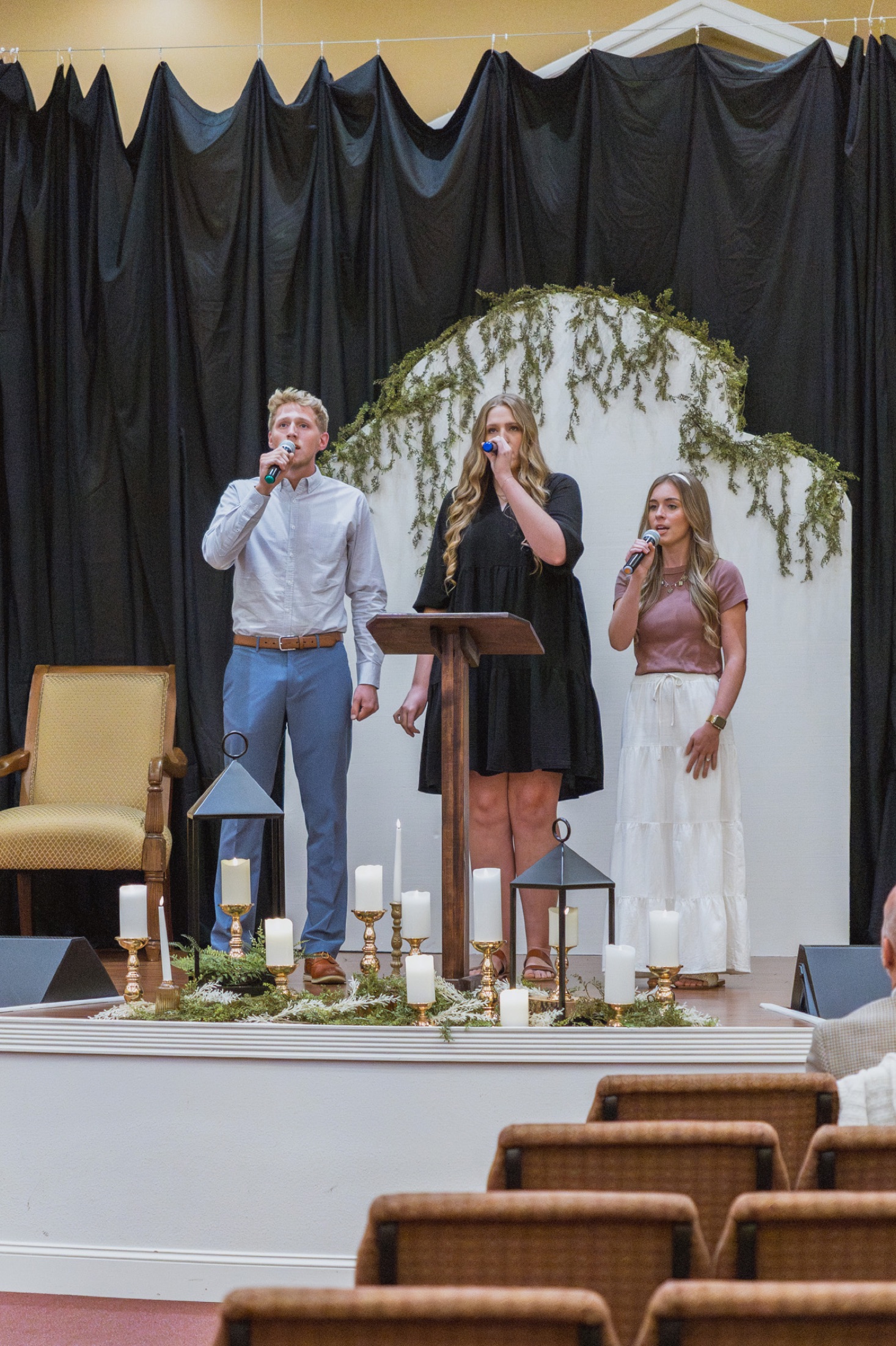 Young adults leading worship at Gospel Light